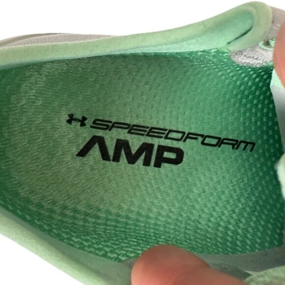 Under Armour Speedform Sneakers Running Shoes Womens Size 9 Grey Teal Athletic - Picture 11 of 12